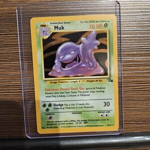 Muk 13/62 Holographic Fossil Pokémon Trading Card